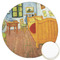 The Bedroom in Arles (Van Gogh 1888) Printed Cookie Topper - 3.25"
