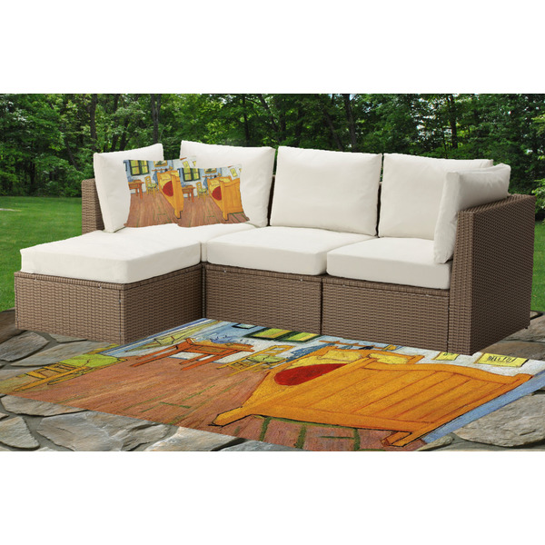 The Bedroom in Arles (Van Gogh 1888) Indoor / Outdoor Rug & Cushions