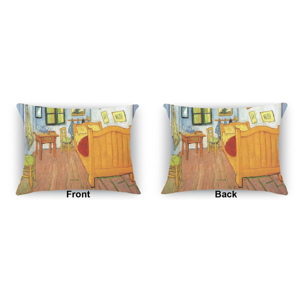 The Bedroom in Arles (Van Gogh 1888) Indoor Rectangular Burlap Pillow (Front and Back)