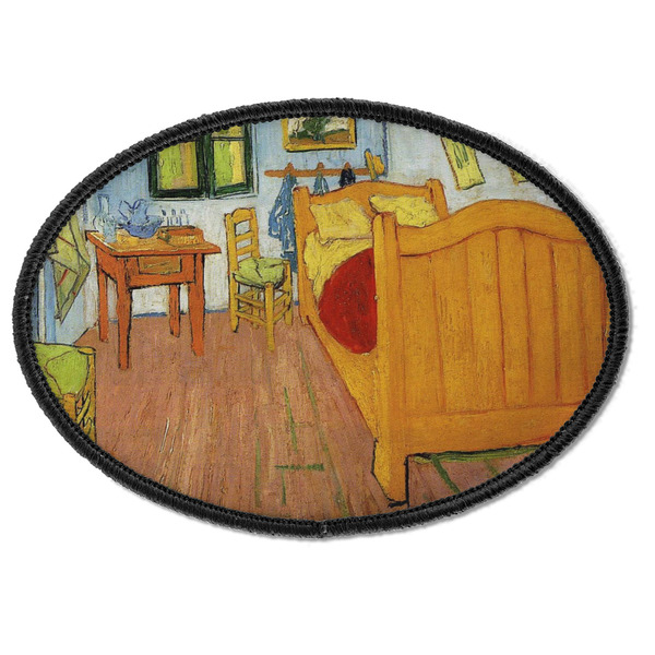 The Bedroom in Arles (Van Gogh 1888) Iron On Patch - Oval - Front