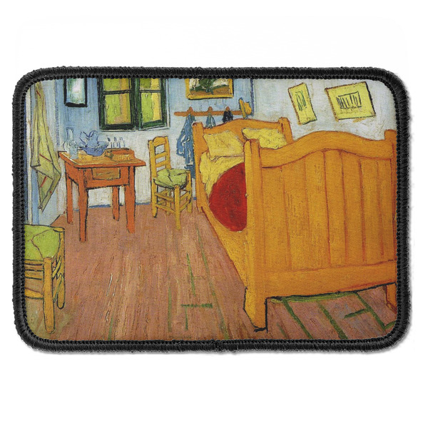 The Bedroom in Arles (Van Gogh 1888) Iron On Patch - Rectangle - Front