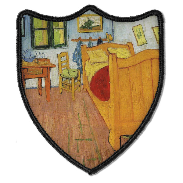 The Bedroom in Arles (Van Gogh 1888) Iron On Patch - Shield - Style B - Front