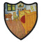 The Bedroom in Arles (Van Gogh 1888) Iron On Patch - Shield - Style B - Front