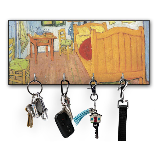 Custom The Bedroom in Arles (Van Gogh 1888) Key Hanger w/ 4 Hooks