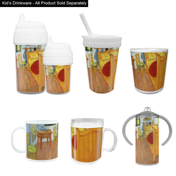 The Bedroom in Arles (Van Gogh 1888) Kid's Drinkware - Customized & Personalized
