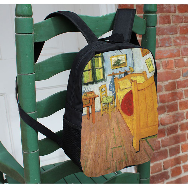 The Bedroom in Arles (Van Gogh 1888) Kids Backpack - In Context
