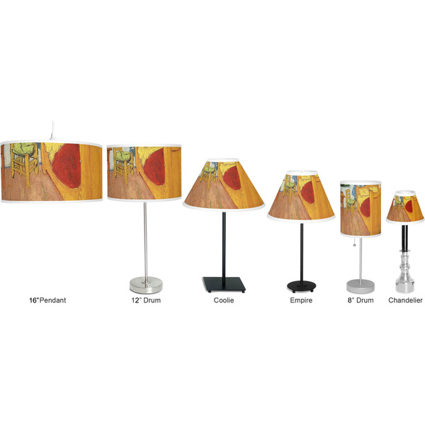 The Bedroom in Arles (Van Gogh 1888) Lamp Full View Size Comparison