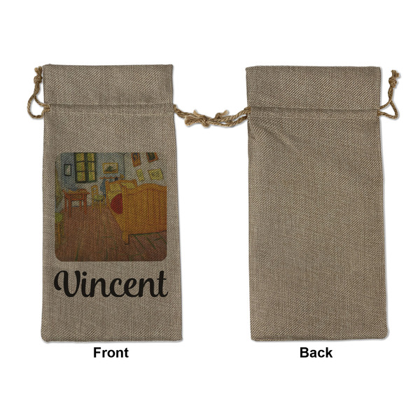 The Bedroom in Arles (Van Gogh 1888) Large Burlap Gift Bags - Front Approval