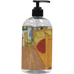 The Bedroom in Arles (Van Gogh 1888) Plastic Soap / Lotion Dispenser (16 oz - Large - Black)