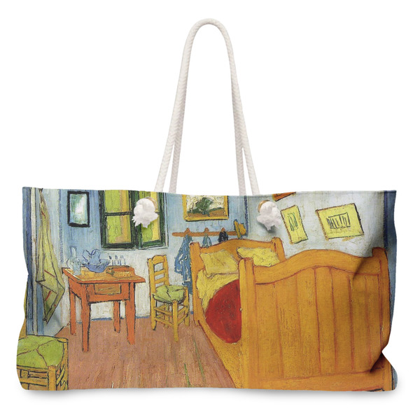 Custom The Bedroom in Arles (Van Gogh 1888) Large Tote Bag with Rope Handles
