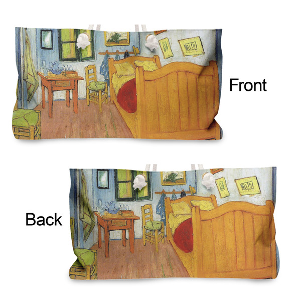 The Bedroom in Arles (Van Gogh 1888) Large Rope Tote - From & Back View