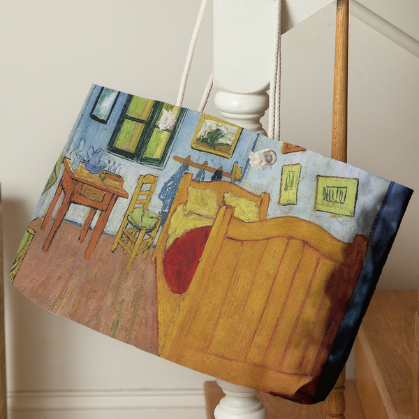 The Bedroom in Arles (Van Gogh 1888) Large Rope Tote - Life Style