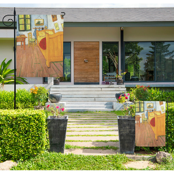 Custom The Bedroom in Arles (Van Gogh 1888) Large Garden Flag - Single Sided