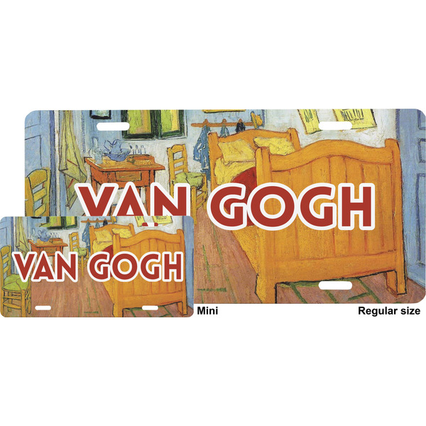 The Bedroom in Arles (Van Gogh 1888) License Plate - Sizes - Four Holes