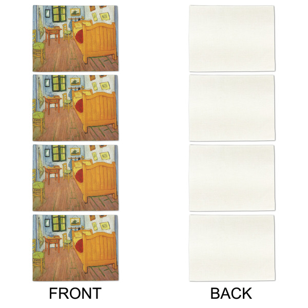 The Bedroom in Arles (Van Gogh 1888) Linen Placemat - APPROVAL Set of 4 (single sided)