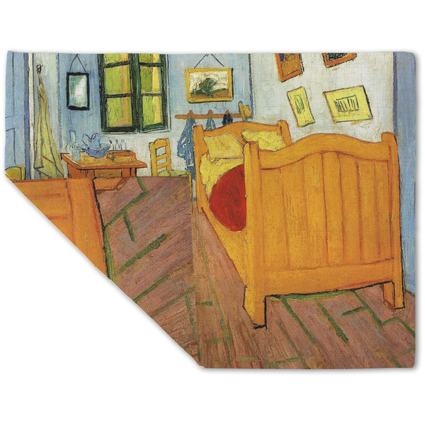 The Bedroom in Arles (Van Gogh 1888) Linen Placemat - Folded Corner (double side)