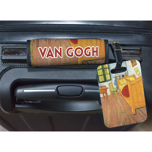 The Bedroom in Arles (Van Gogh 1888) Luggage Wrap & Plastic Rectangular Tag - In Context