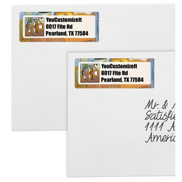 The Bedroom in Arles (Van Gogh 1888) Mailing Labels - Double Stack Close Up
