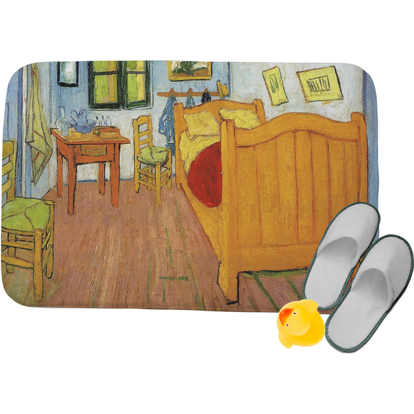 Custom The Bedroom in Arles (Van Gogh 1888) Memory Foam Bath Mat - 34"x21"