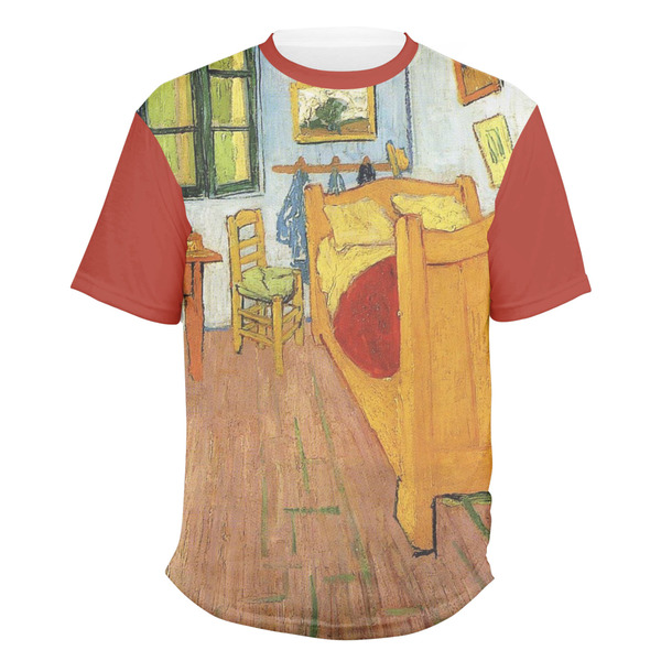 Custom The Bedroom in Arles (Van Gogh 1888) Men's Crew T-Shirt - 3X Large