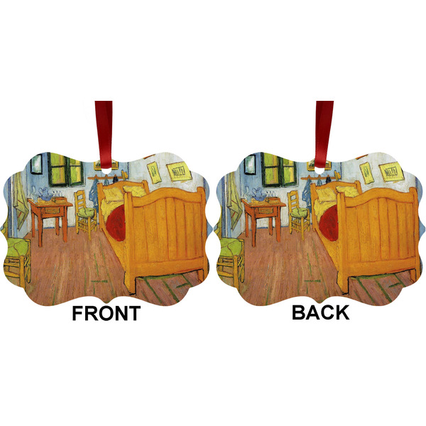 The Bedroom in Arles (Van Gogh 1888) Metal Benilux Ornament - Front and Back (APPROVAL)