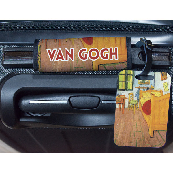 The Bedroom in Arles (Van Gogh 1888) Metal Luggage Tag & Handle Wrap - In Context