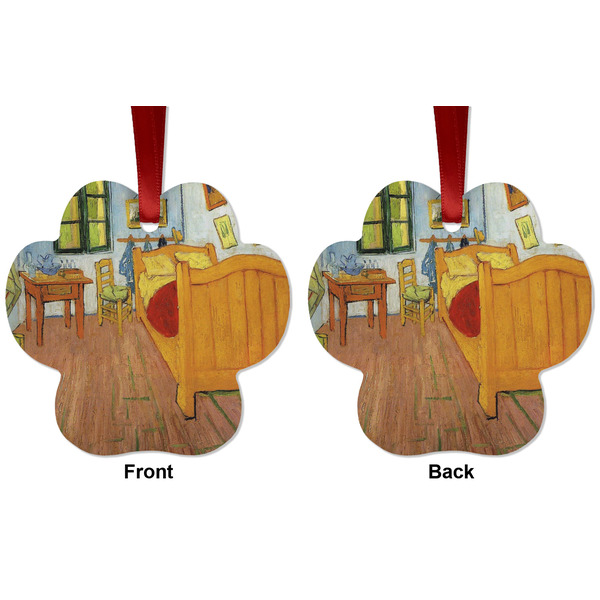 The Bedroom in Arles (Van Gogh 1888) Metal Paw Ornament - Front and Back