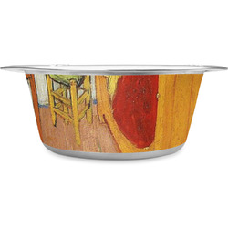 The Bedroom in Arles (Van Gogh 1888) Stainless Steel Dog Bowl - Large