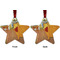 The Bedroom in Arles (Van Gogh 1888) Metal Star Ornament - Front and Back