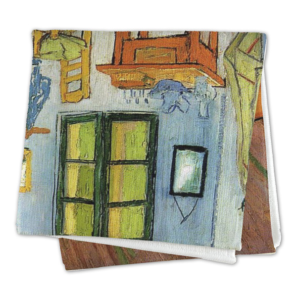 The Bedroom in Arles (Van Gogh 1888) Microfiber Dish Rag - FOLDED (square)