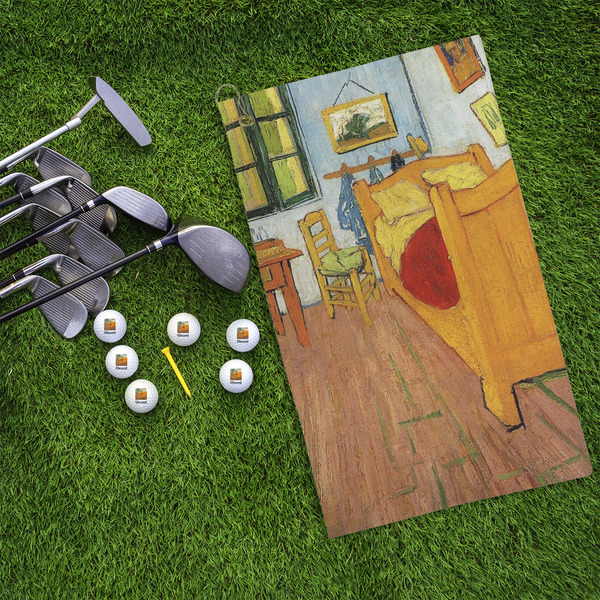 The Bedroom in Arles (Van Gogh 1888) Microfiber Golf Towels - LIFESTYLE