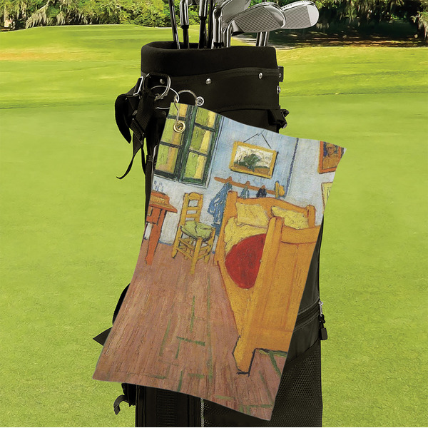The Bedroom in Arles (Van Gogh 1888) Microfiber Golf Towels - Small - LIFESTYLE