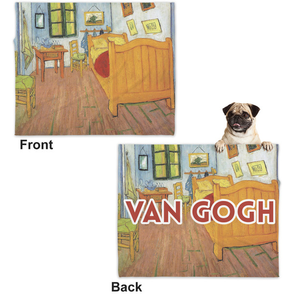 The Bedroom in Arles (Van Gogh 1888) Microfleece Dog Blanket - Large- Front & Back