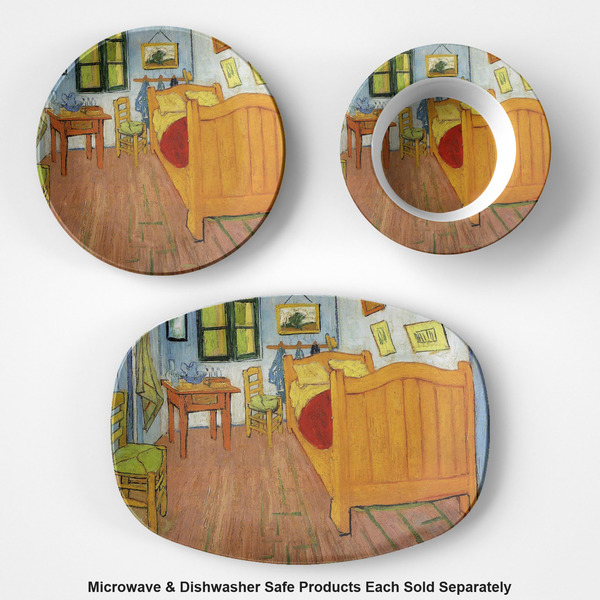 The Bedroom in Arles (Van Gogh 1888) Microwave Safe Composite Polymer Plastic Dishware - Group