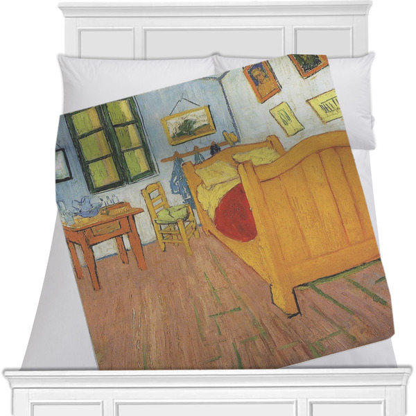 Custom The Bedroom in Arles (Van Gogh 1888) Minky Blanket - Toddler / Throw - 60"x50" - Double Sided