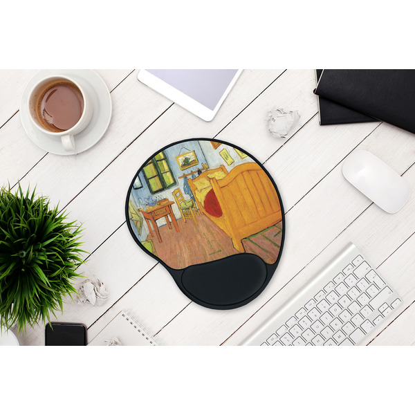The Bedroom in Arles (Van Gogh 1888) Mouse Pad with Wrist Rest - LIFESYTLE 1
