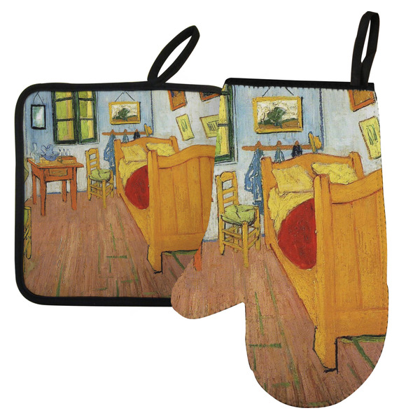 Custom The Bedroom in Arles (Van Gogh 1888) Left Oven Mitt & Pot Holder Set
