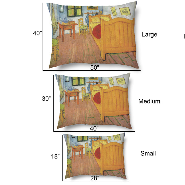 The Bedroom in Arles (Van Gogh 1888) Outdoor Dog Beds - SIZE CHART
