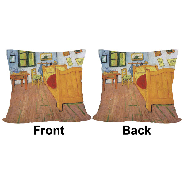The Bedroom in Arles (Van Gogh 1888) Outdoor Pillow - 16x16