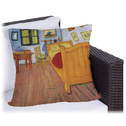 The Bedroom in Arles (Van Gogh 1888) Outdoor Pillow - 18"