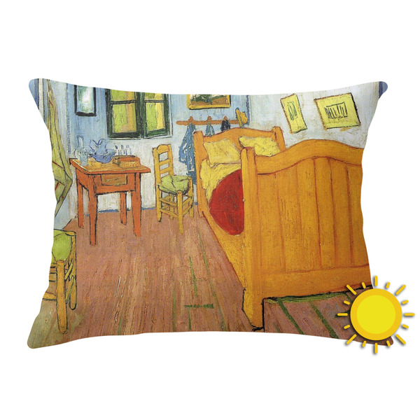 Custom The Bedroom in Arles (Van Gogh 1888) Outdoor Throw Pillow (Rectangular)
