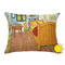 The Bedroom in Arles (Van Gogh 1888) Outdoor Throw Pillow (Rectangular - 20x14)