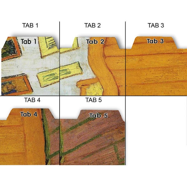 The Bedroom in Arles (Van Gogh 1888) Page Dividers - Set of 5 - Approval