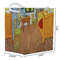 The Bedroom in Arles (Van Gogh 1888) Party Favor Bag - Dimensions