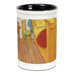 The Bedroom in Arles (Van Gogh 1888) Ceramic Pencil Holders - Black