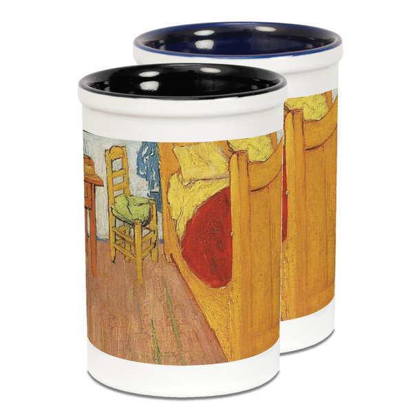 Custom The Bedroom in Arles (Van Gogh 1888) Ceramic Pencil Holder - Large
