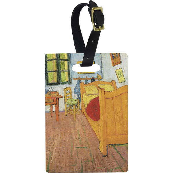 Custom The Bedroom in Arles (Van Gogh 1888) Plastic Luggage Tag - Rectangular