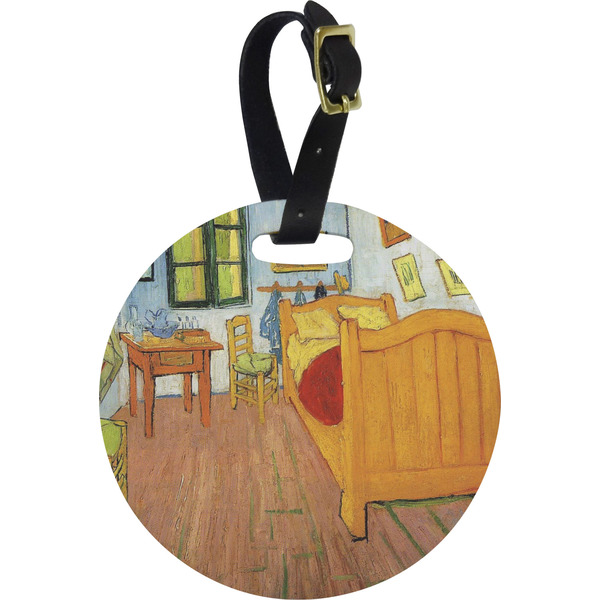 Custom The Bedroom in Arles (Van Gogh 1888) Plastic Luggage Tag - Round