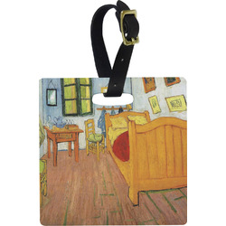 The Bedroom in Arles (Van Gogh 1888) Plastic Luggage Tag - Square