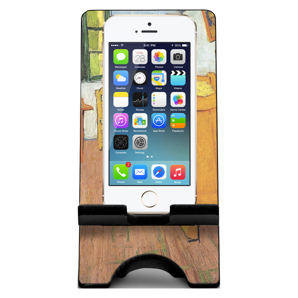 The Bedroom in Arles (Van Gogh 1888) Phone Stand - Large - w/ Phone